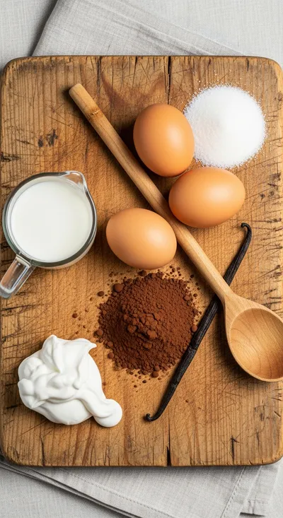 French Chocolate Flan - cooking process