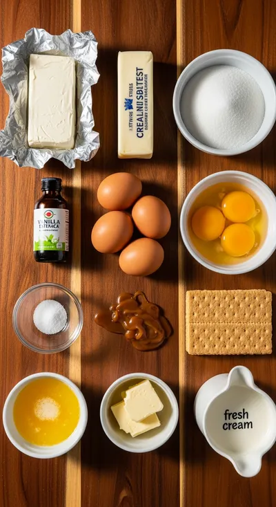 Salted Caramel Cheesecake - cooking process