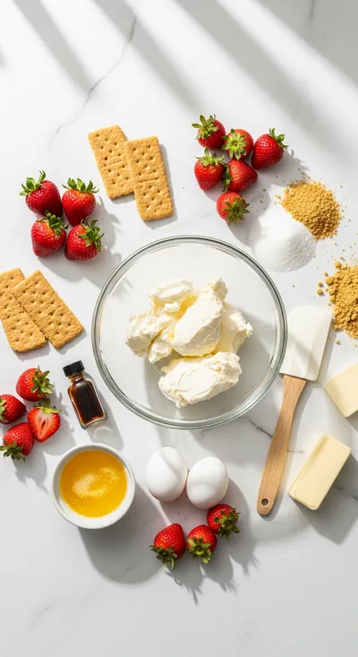 Strawberry Cheesecake Recipe - cooking process